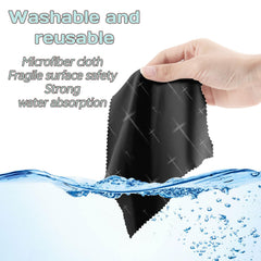 Cloth being used on glasses and phone screens