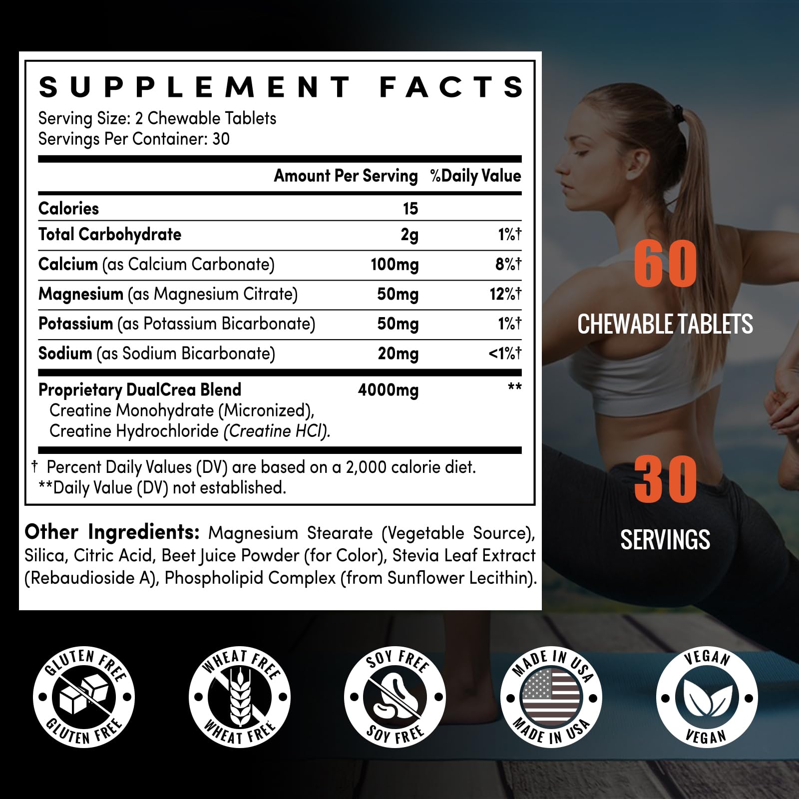 Zeylamum Creatine Chews bottle label