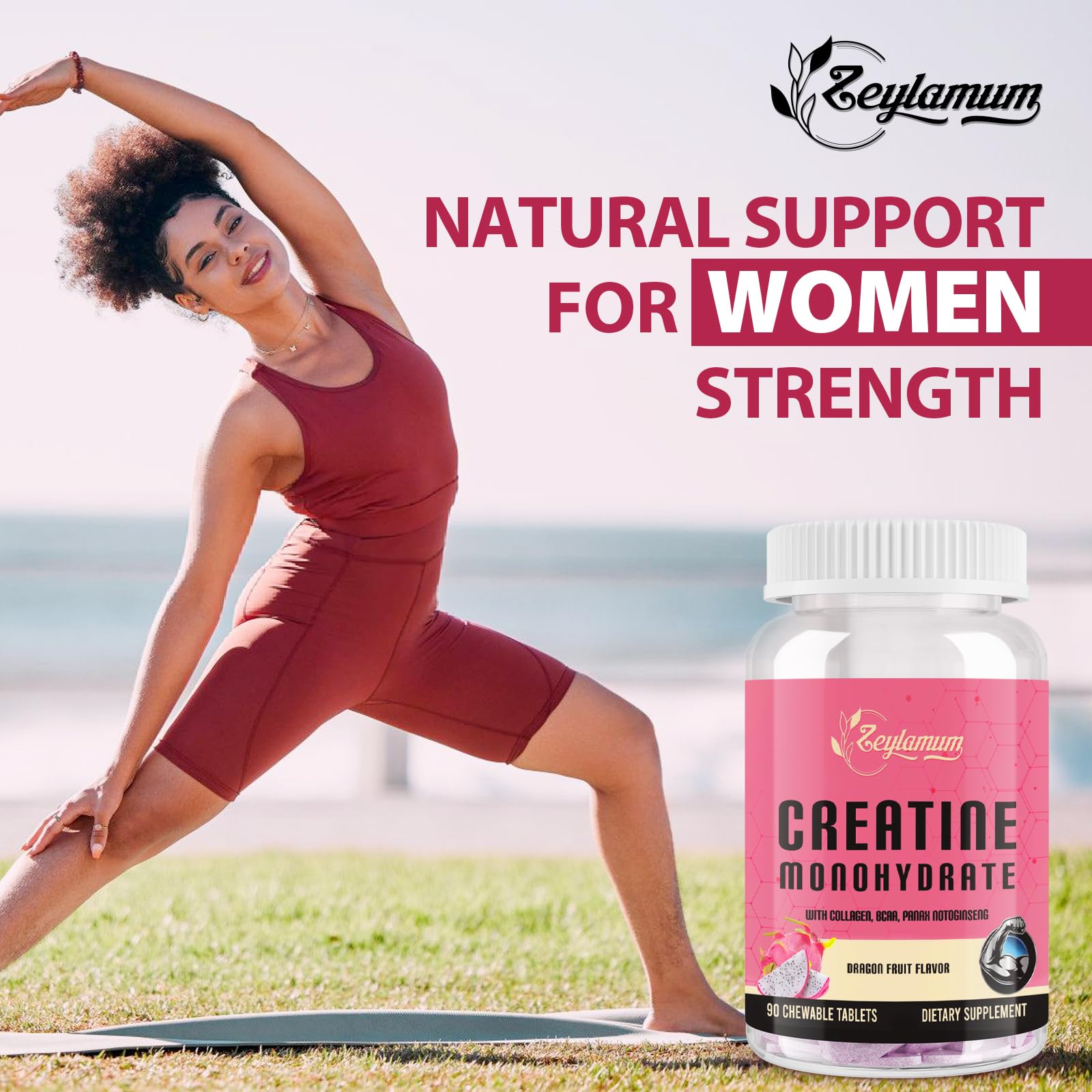 Glute growth and lean muscle support with Zeylamum Creatine