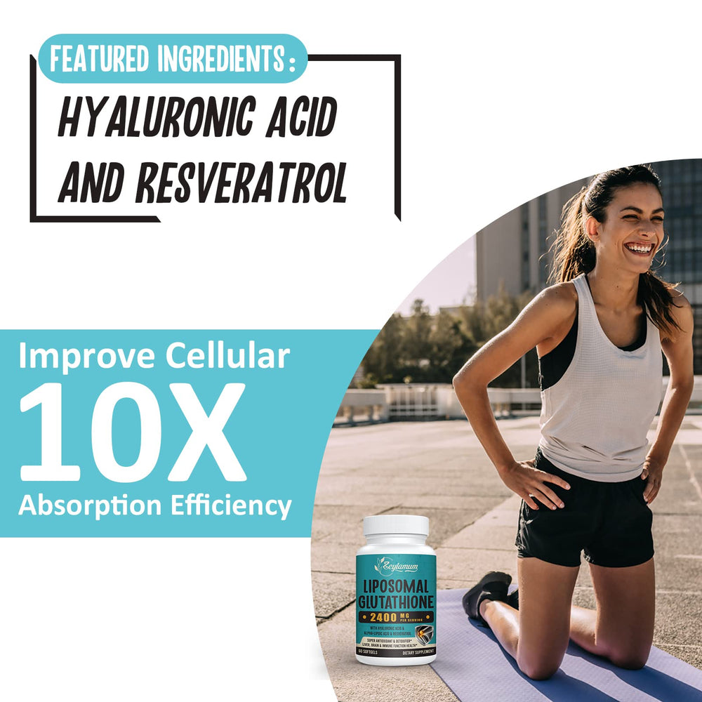 Zeylamum glutathione softgels in hand for easy supplementation