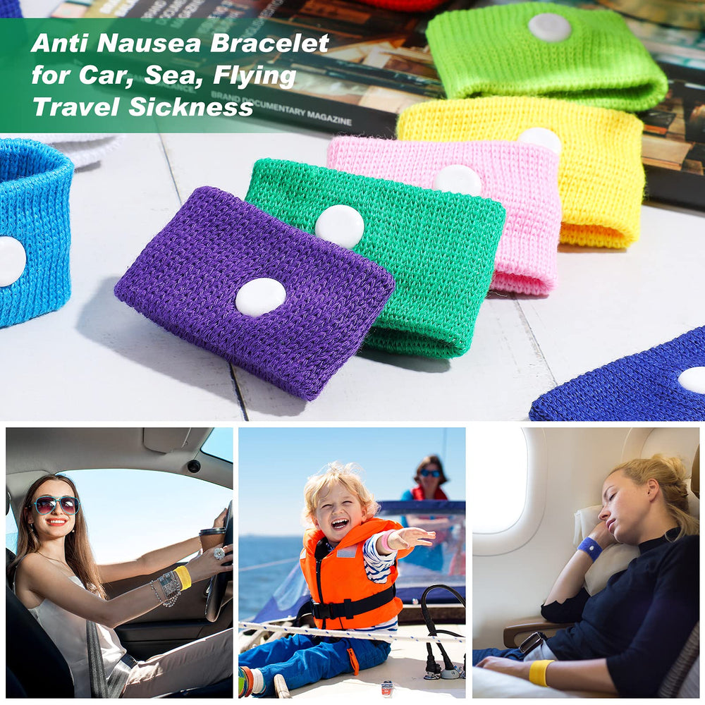 Zhanmai motion sickness bands featured on wearers with adjustable fit