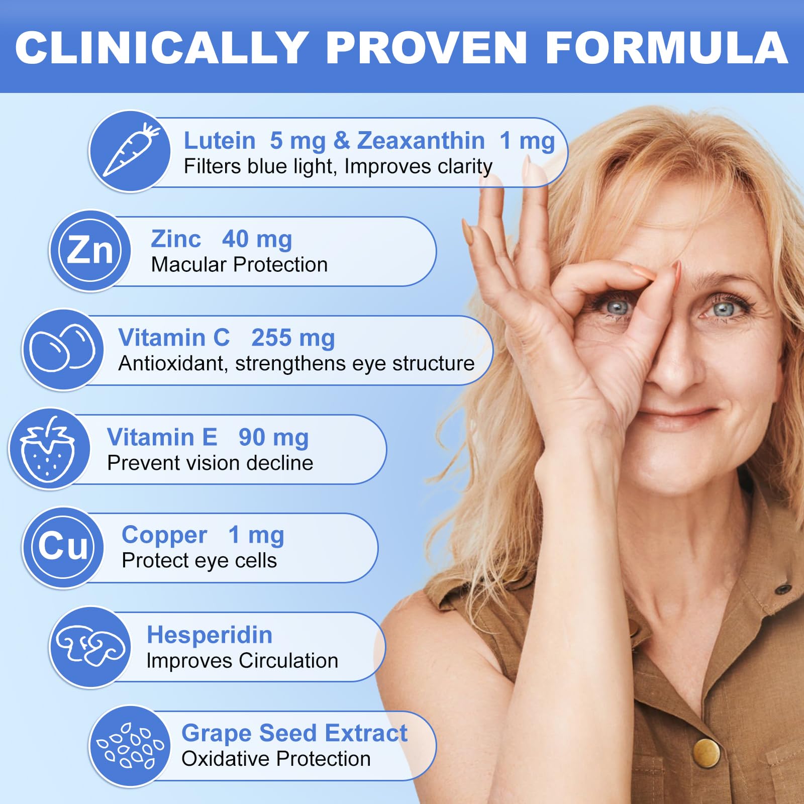Close-up of two Zhizaiql eye vitamin capsules