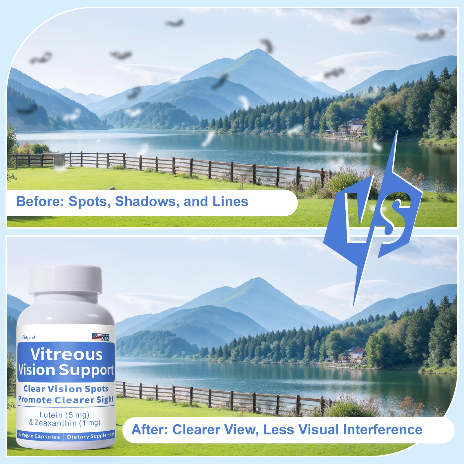Vitamins C & E, Zinc, and Copper for eye health