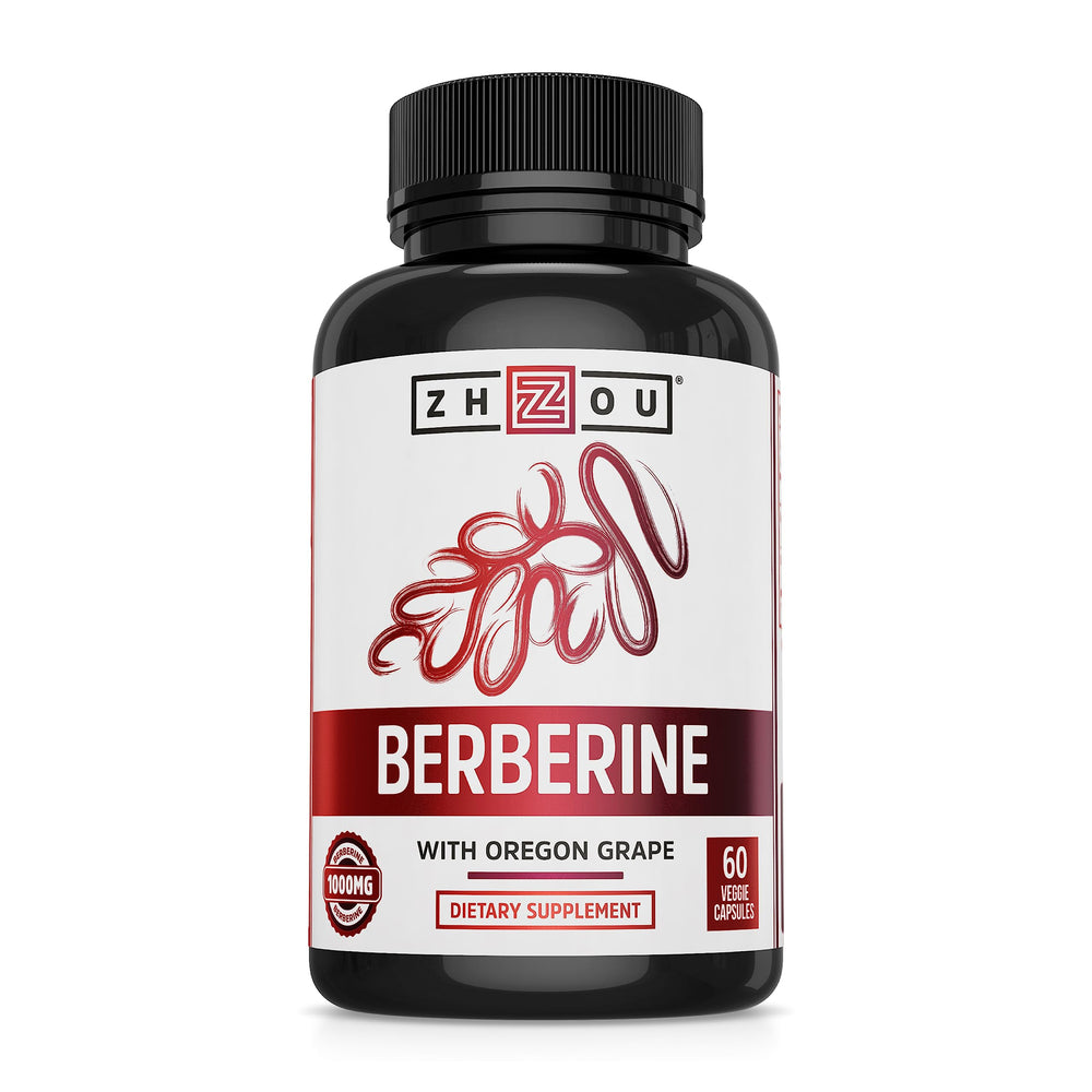 Front view of Zhou Berberine with Oregon Grape bottle label