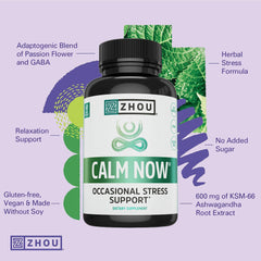 Herbal blend featuring ashwagandha, rhodiola rosea and passion flower