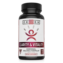 ZHOU Clarity & Vitality DHEA 50mg bottle with 60 vegan capsules