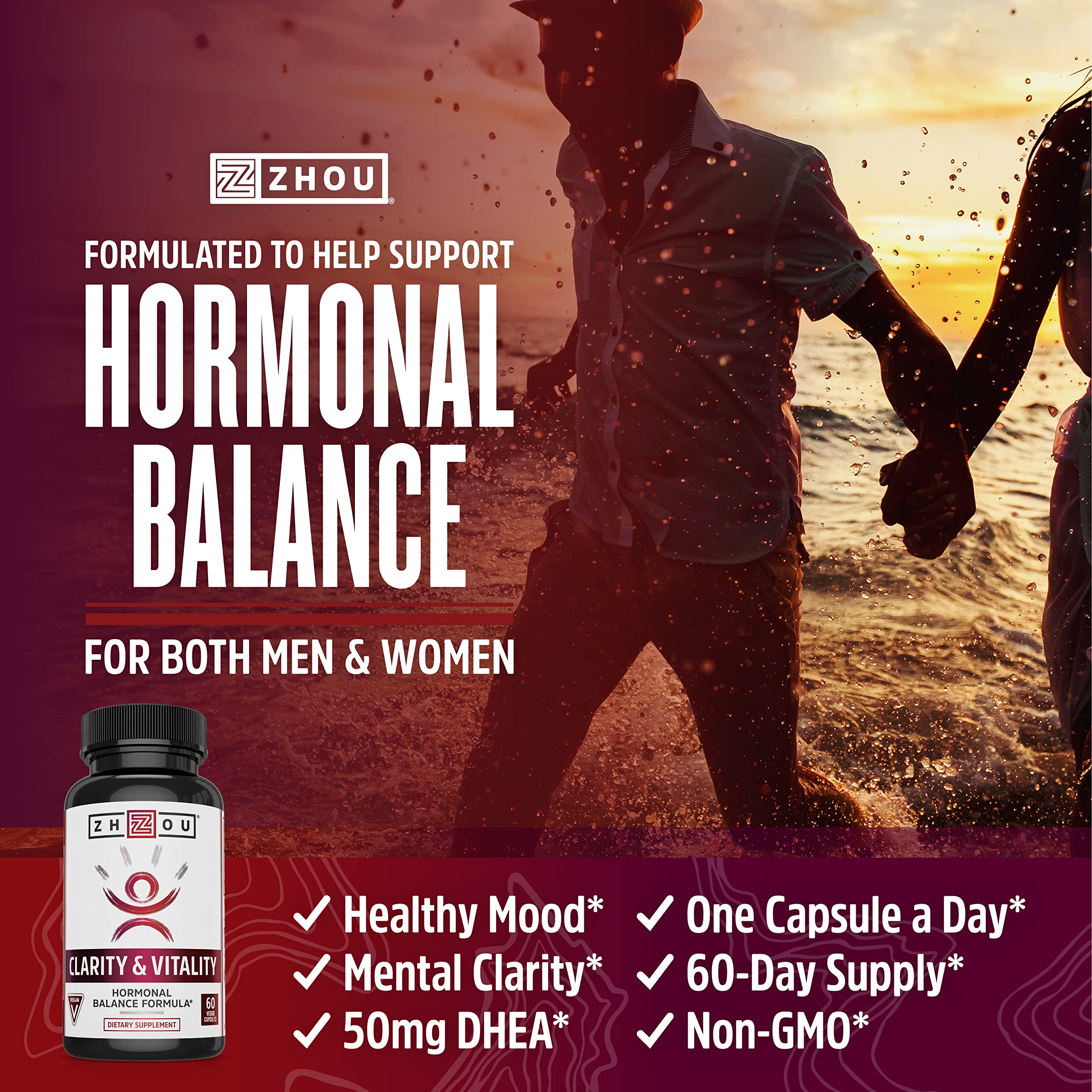 Illustration of hormonal balance and healthy aging