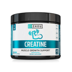 Zhou Creatine Monohydrate powder jar with scoop