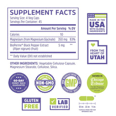 180-count bottle of Zhou Magnesium Glycinate capsules