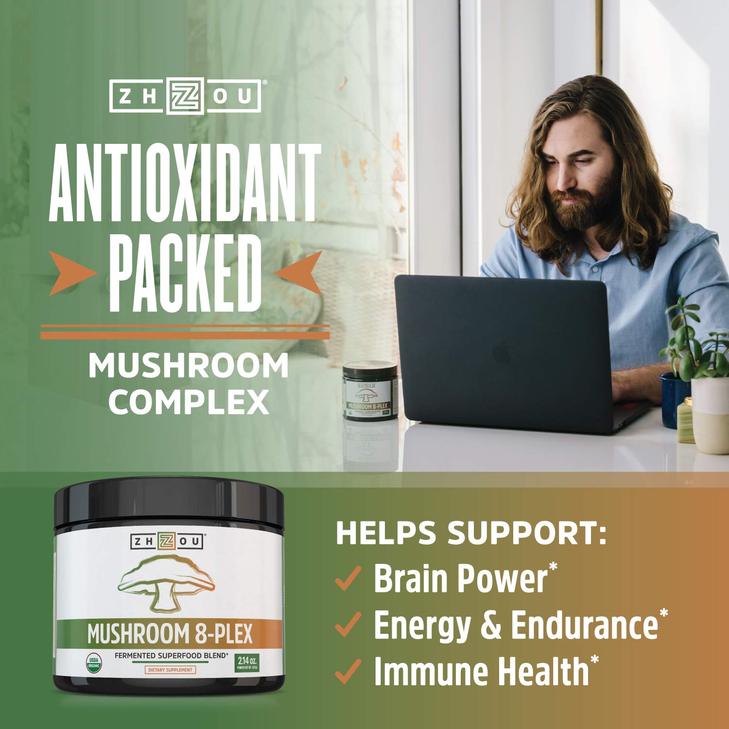 ZHOU Mushroom 8-Plex ingredients blend
