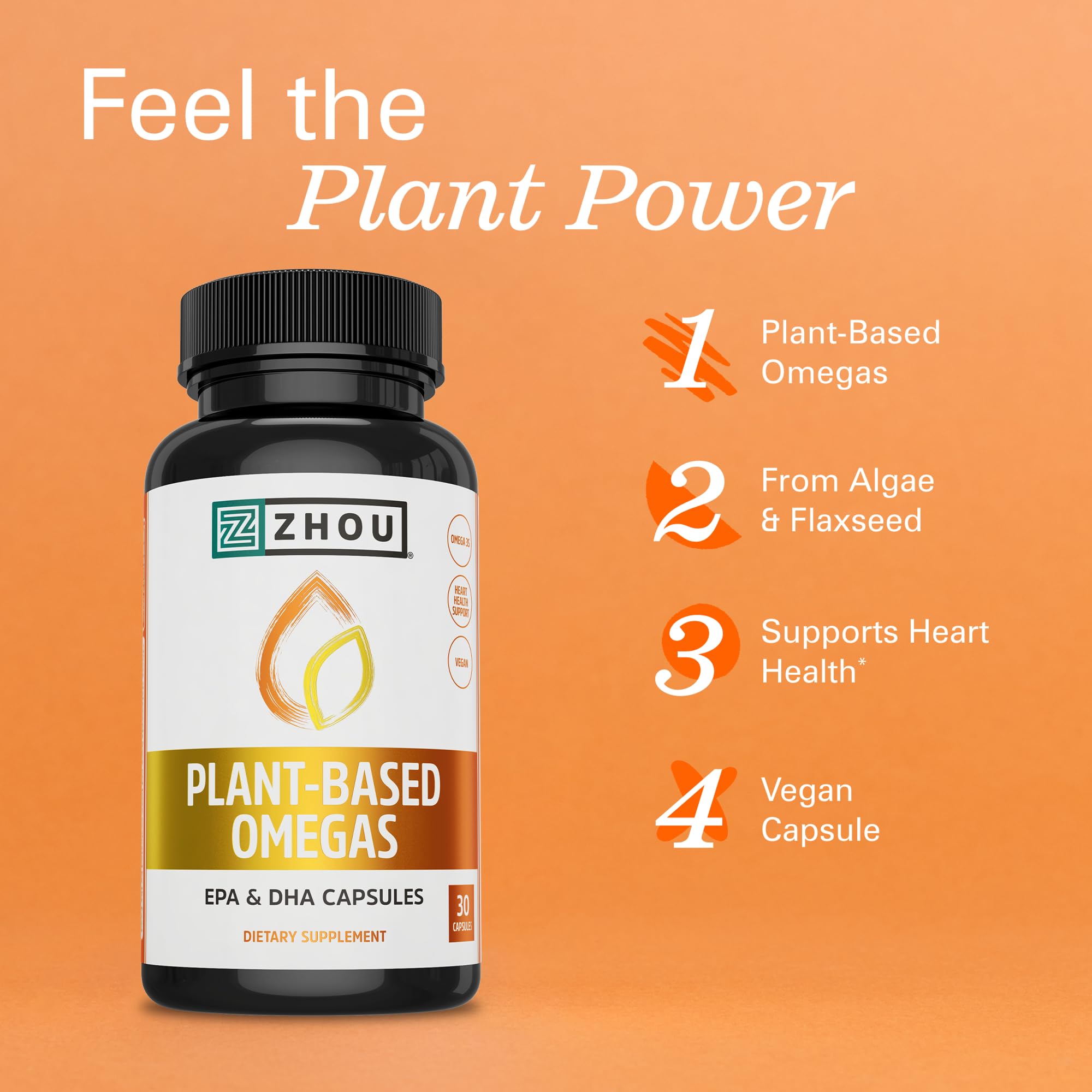 Illustration of flaxseed oil used in Zhou Plant-Based Omegas