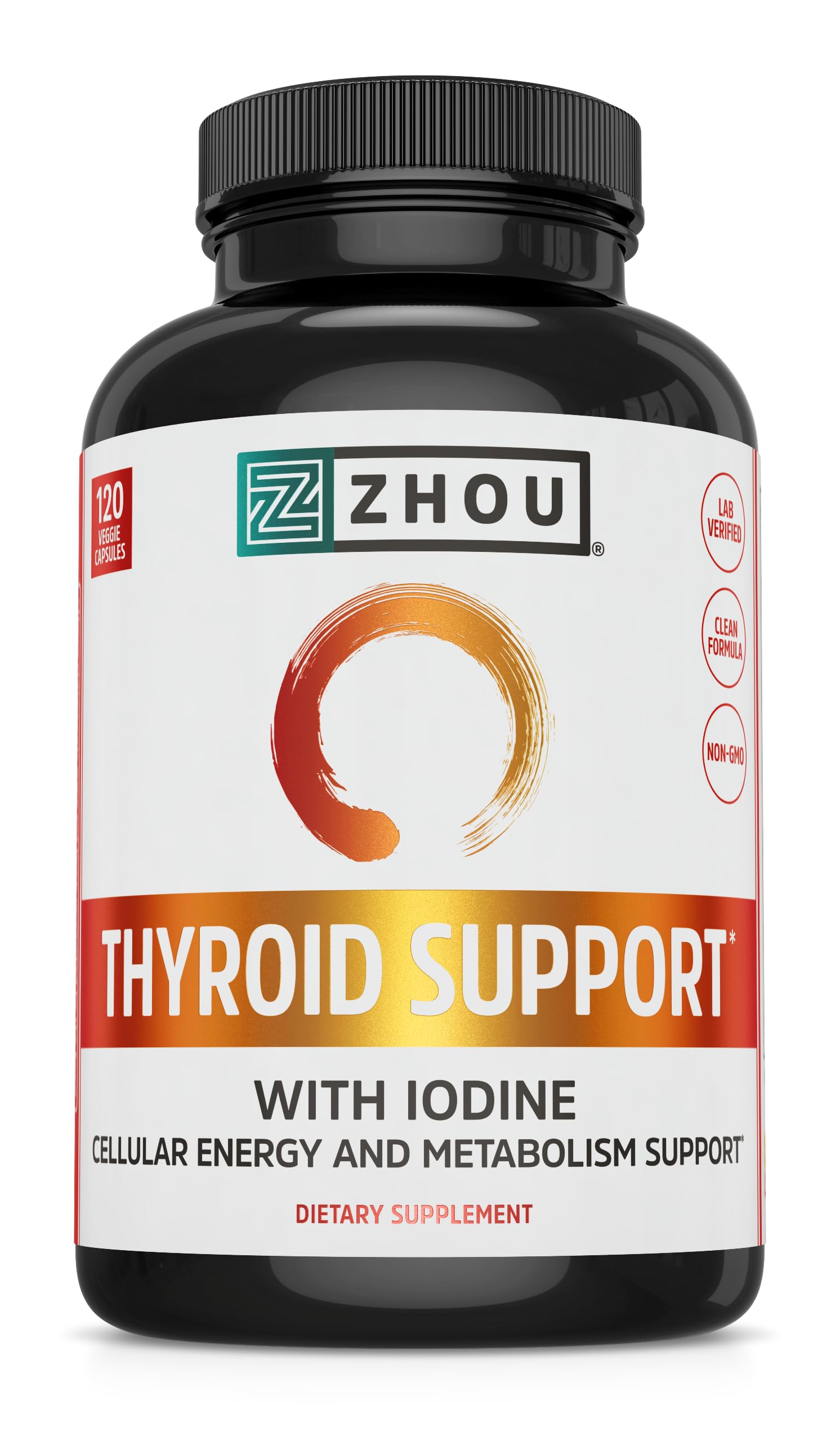 ZHOU Thyroid Support bottle with 120 veggie capsules