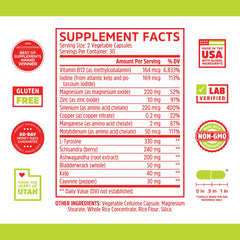 Ingredients list for Zhou Thyroid Support