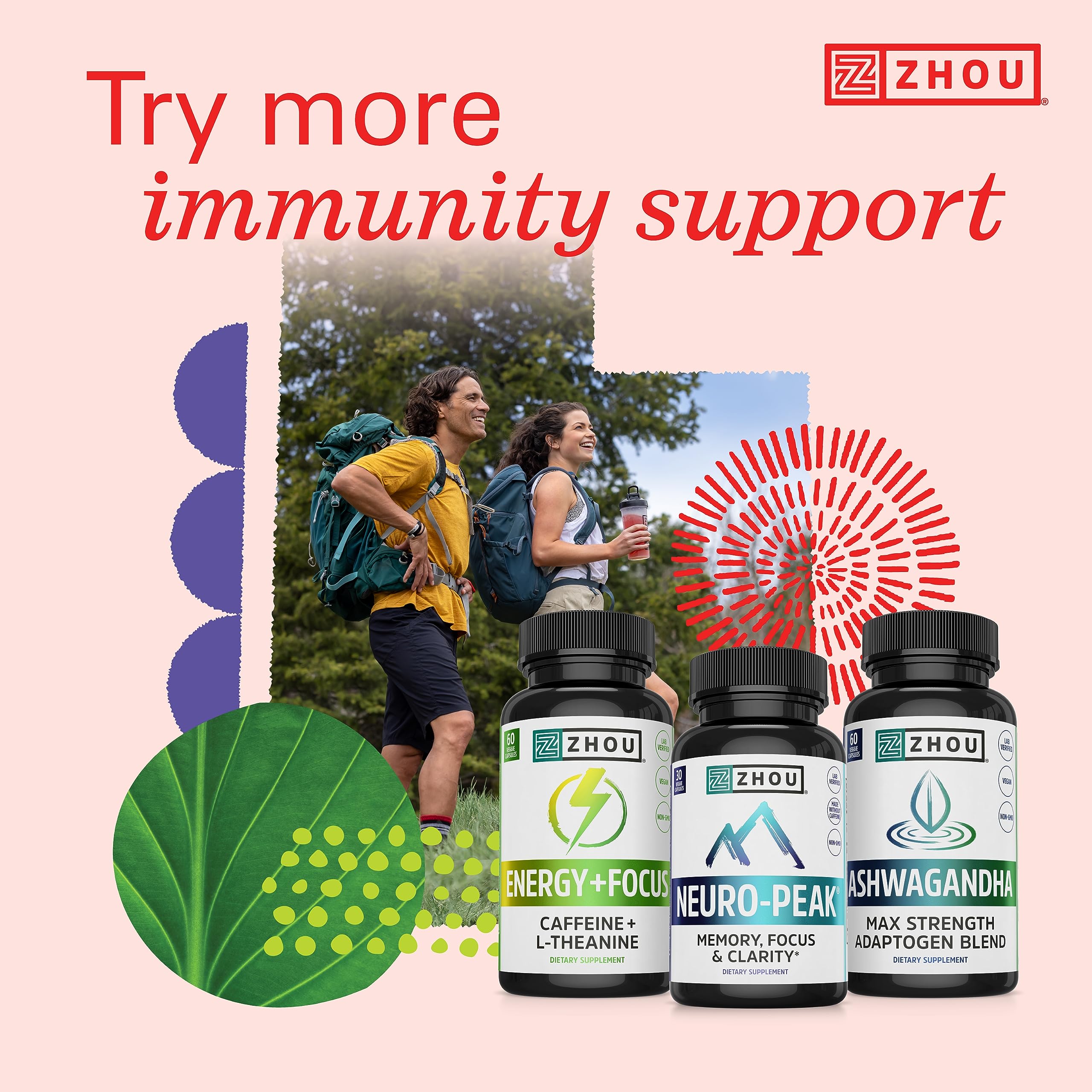 Packaging of ZHOU Thyroid Support vegetarian capsules