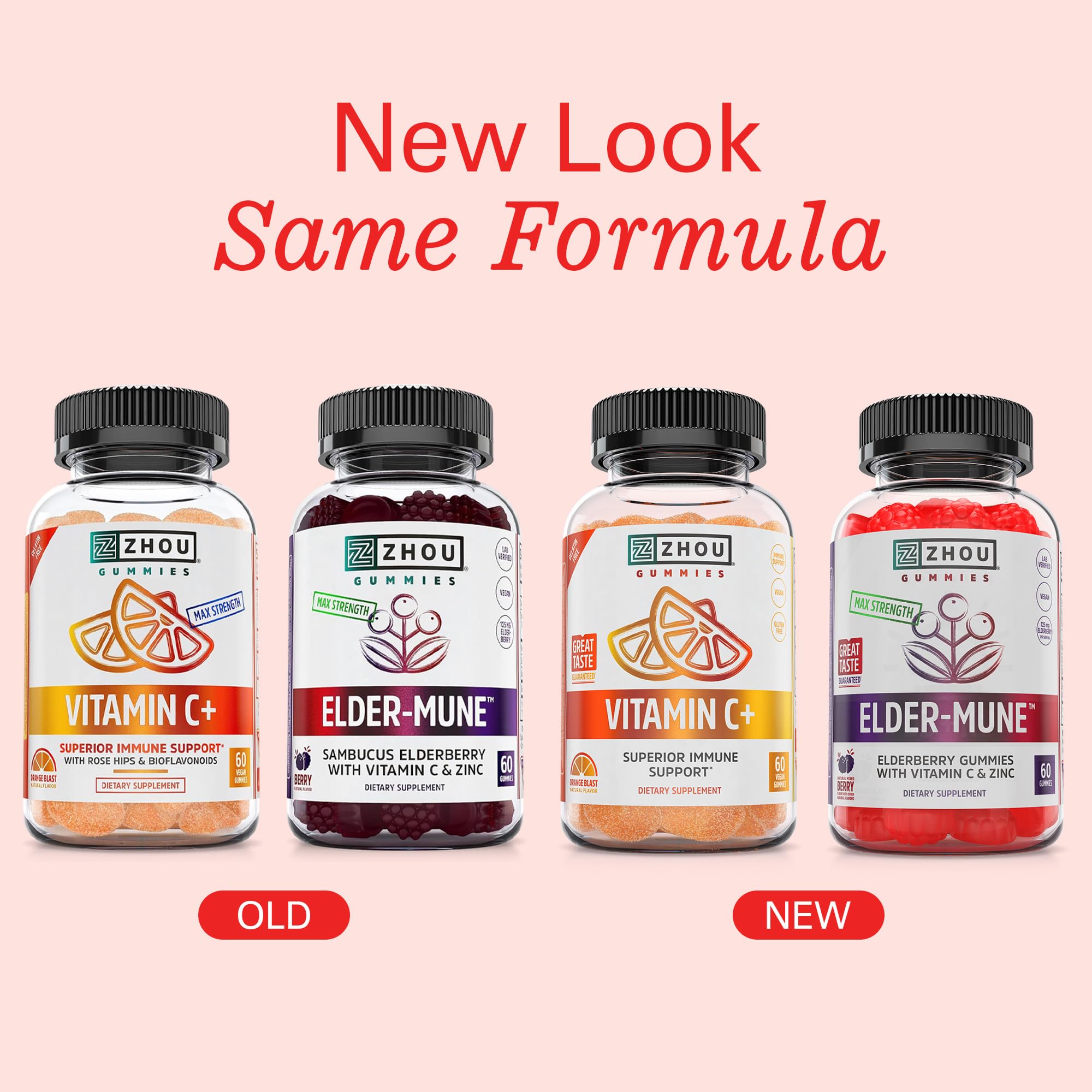 Vitamin C gummies jar with label