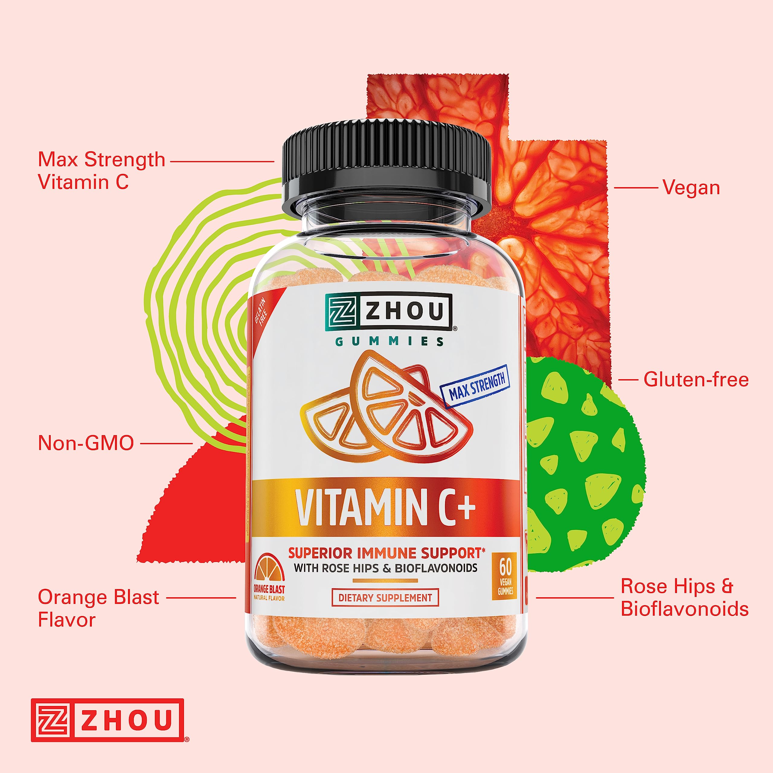 Label indicating vegan and non-GMO formulation