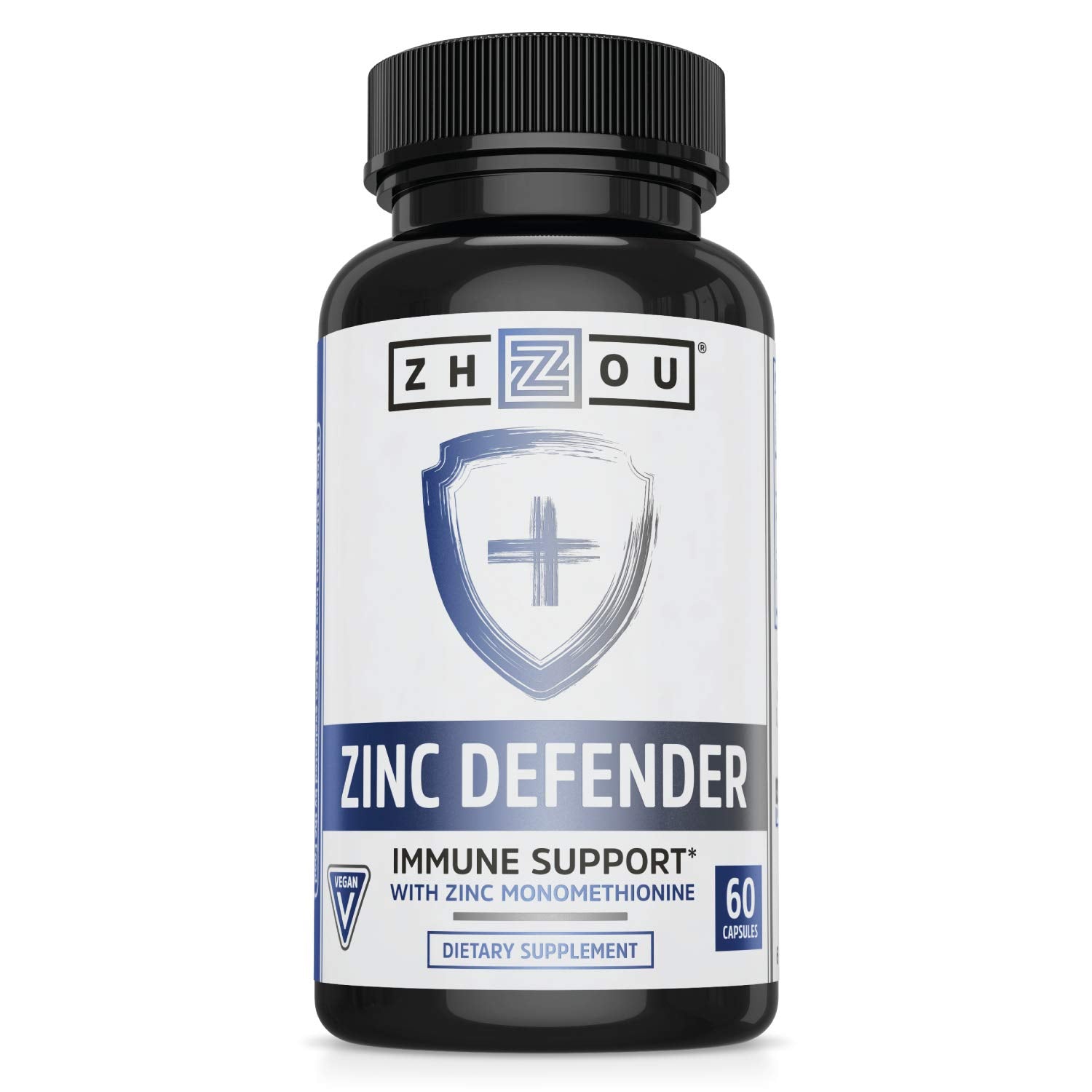 Zhou Zinc Defender bottle with 60 vegan capsules