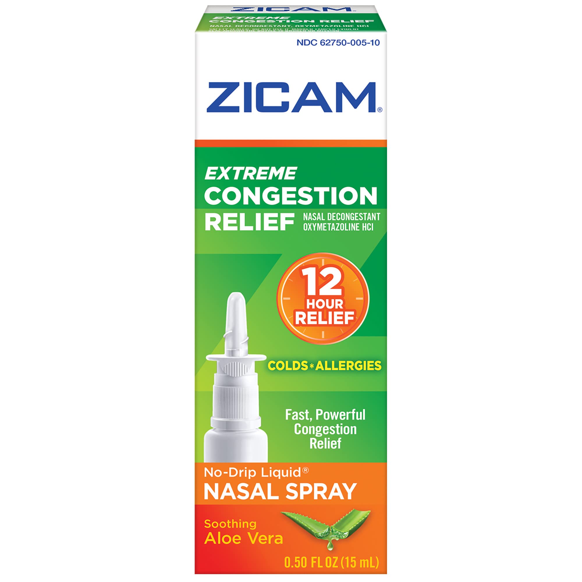 Zicam Extreme Congestion Relief bottle shows aloe-infused formula for soothing relief