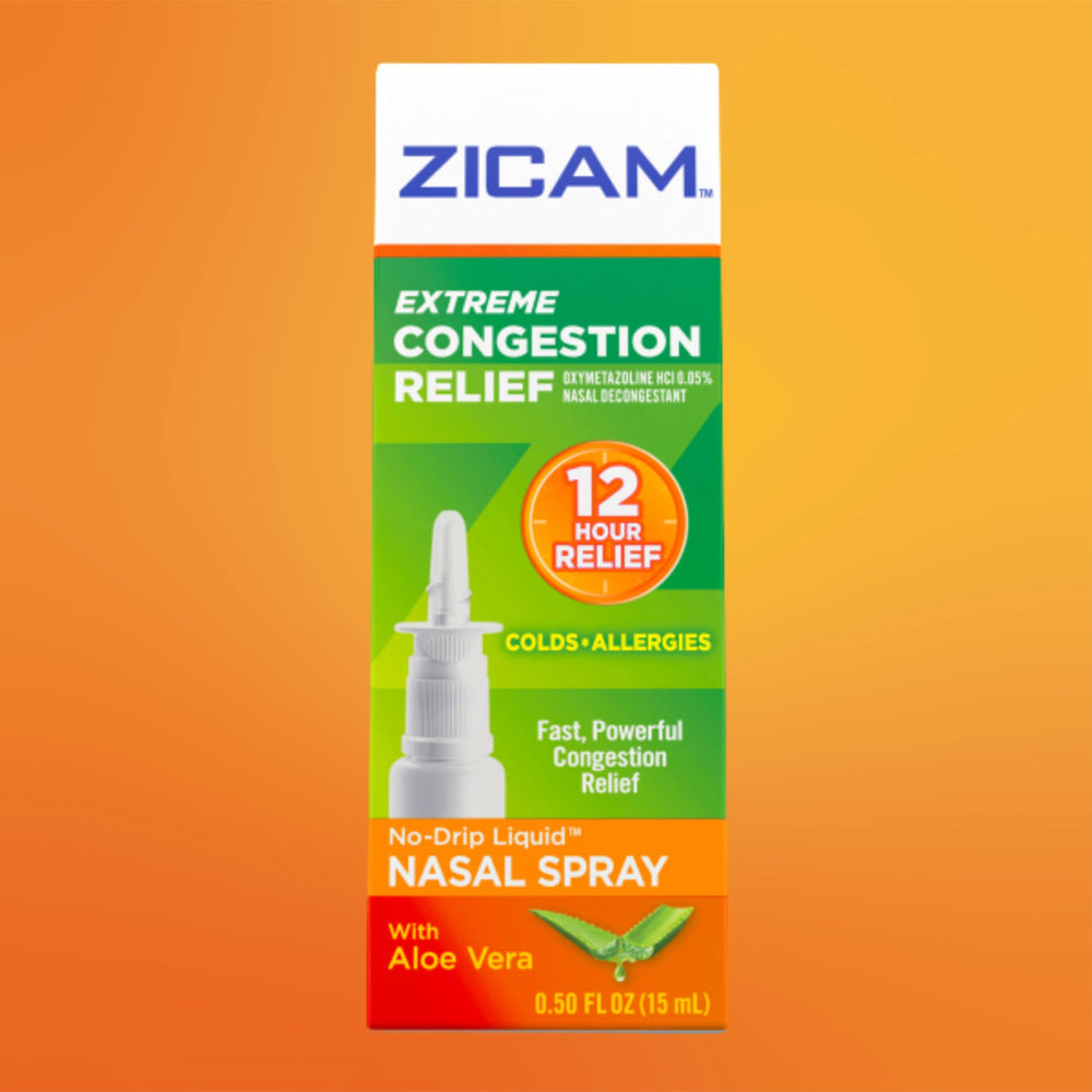 Zicam ingredient label notes oxymetazoline hydrochloride 0.05% active ingredient