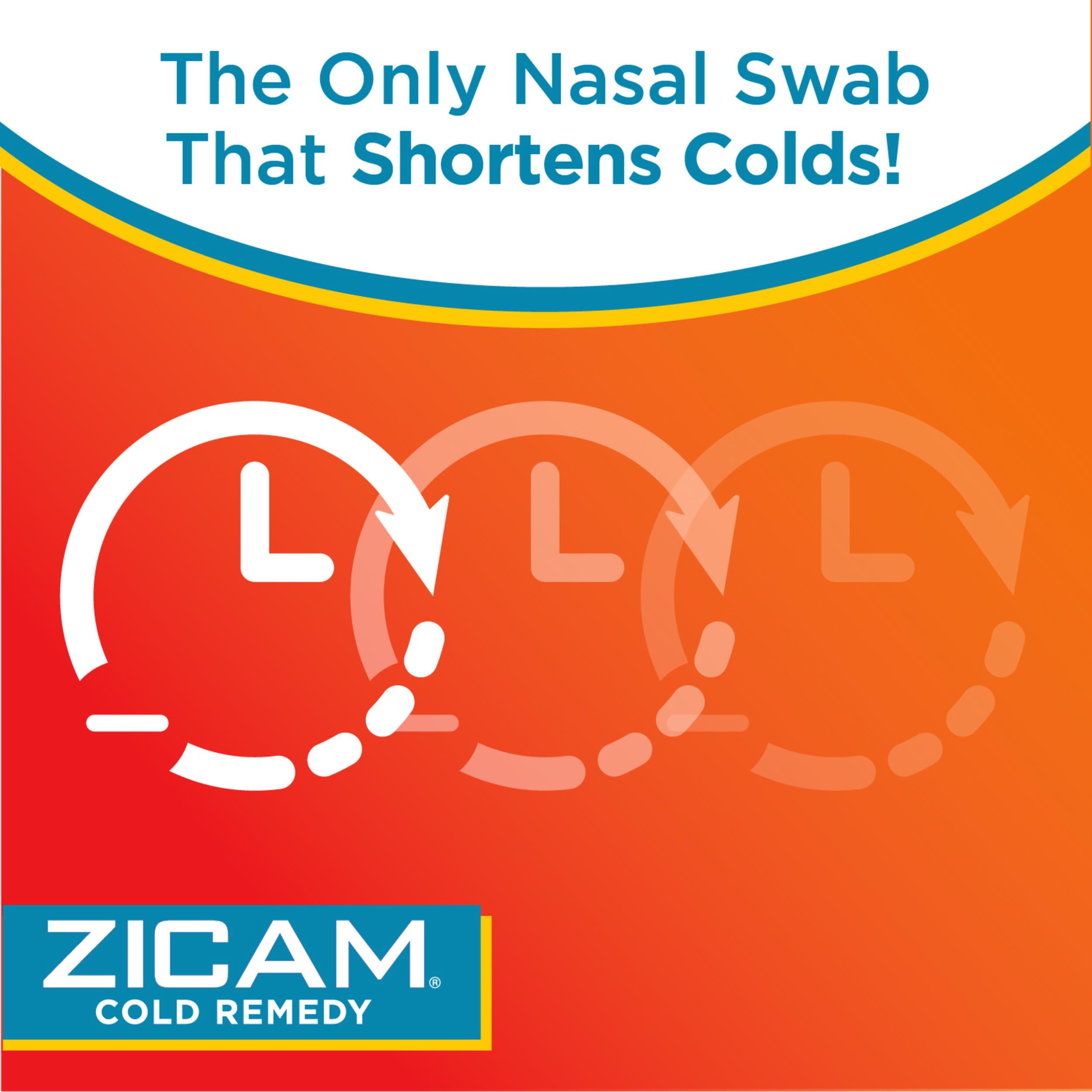 Zicam nasal congestion relief highlights fast, non-drowsy relief for congested passages.