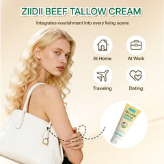 Travel-friendly tube of ZIIDII Beef Tallow Moisturizer ready for on-the-go care.