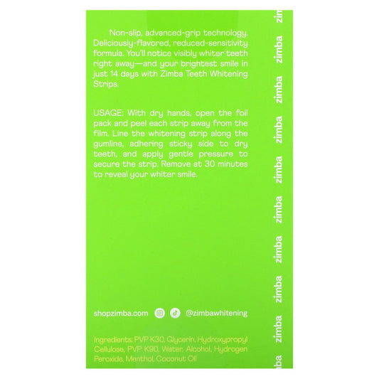 Close-up of Zimba Coconut Flavored Teeth Whitening Strips