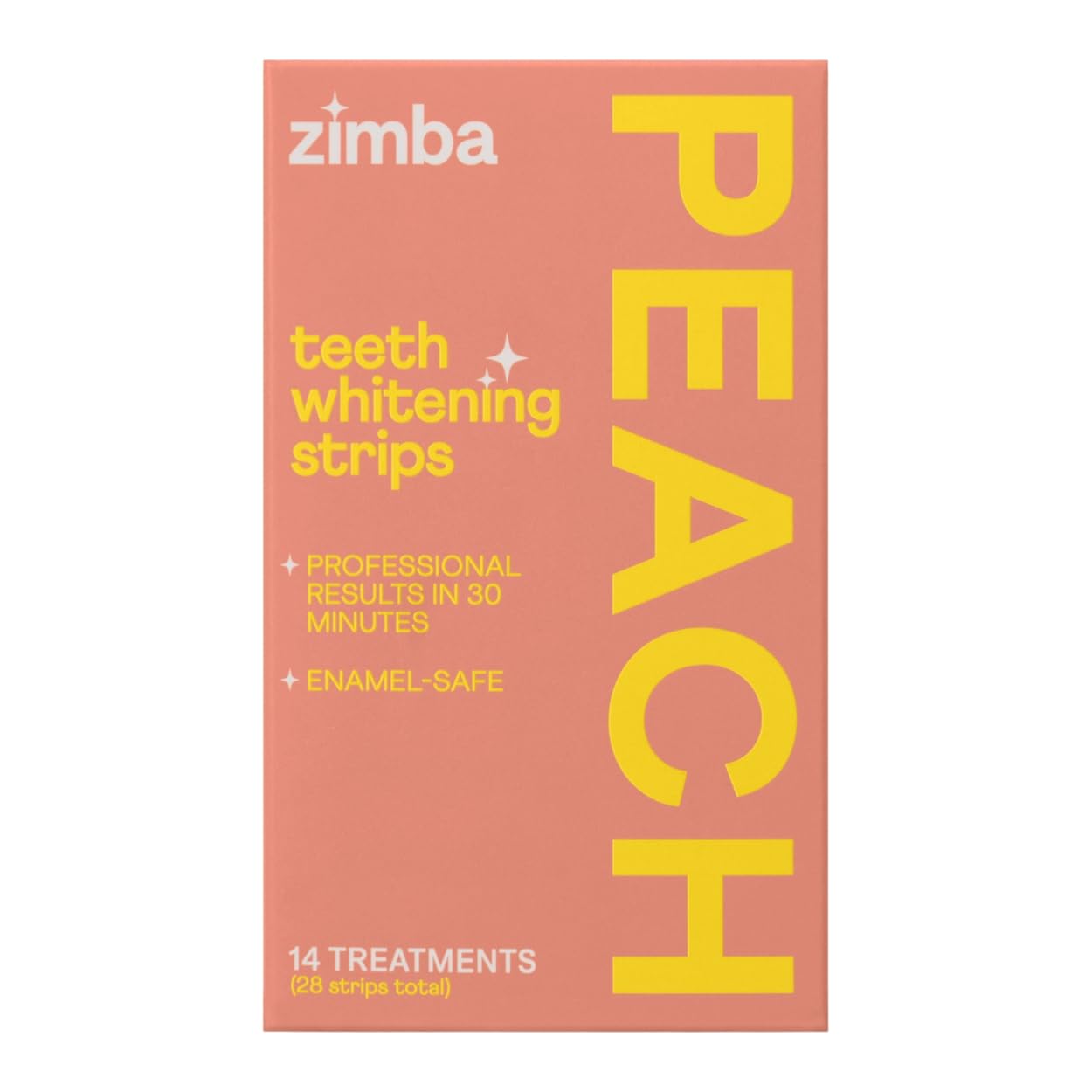Zimba Peach Teeth Whitening Strips packaging