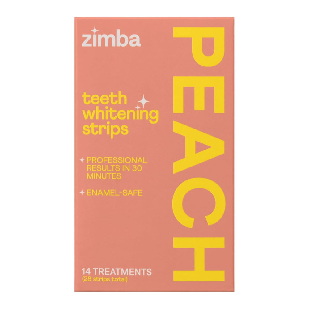 Zimba Peach Teeth Whitening Strips packaging