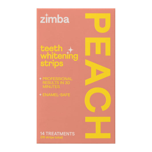 Zimba Peach Teeth Whitening Strips packaging