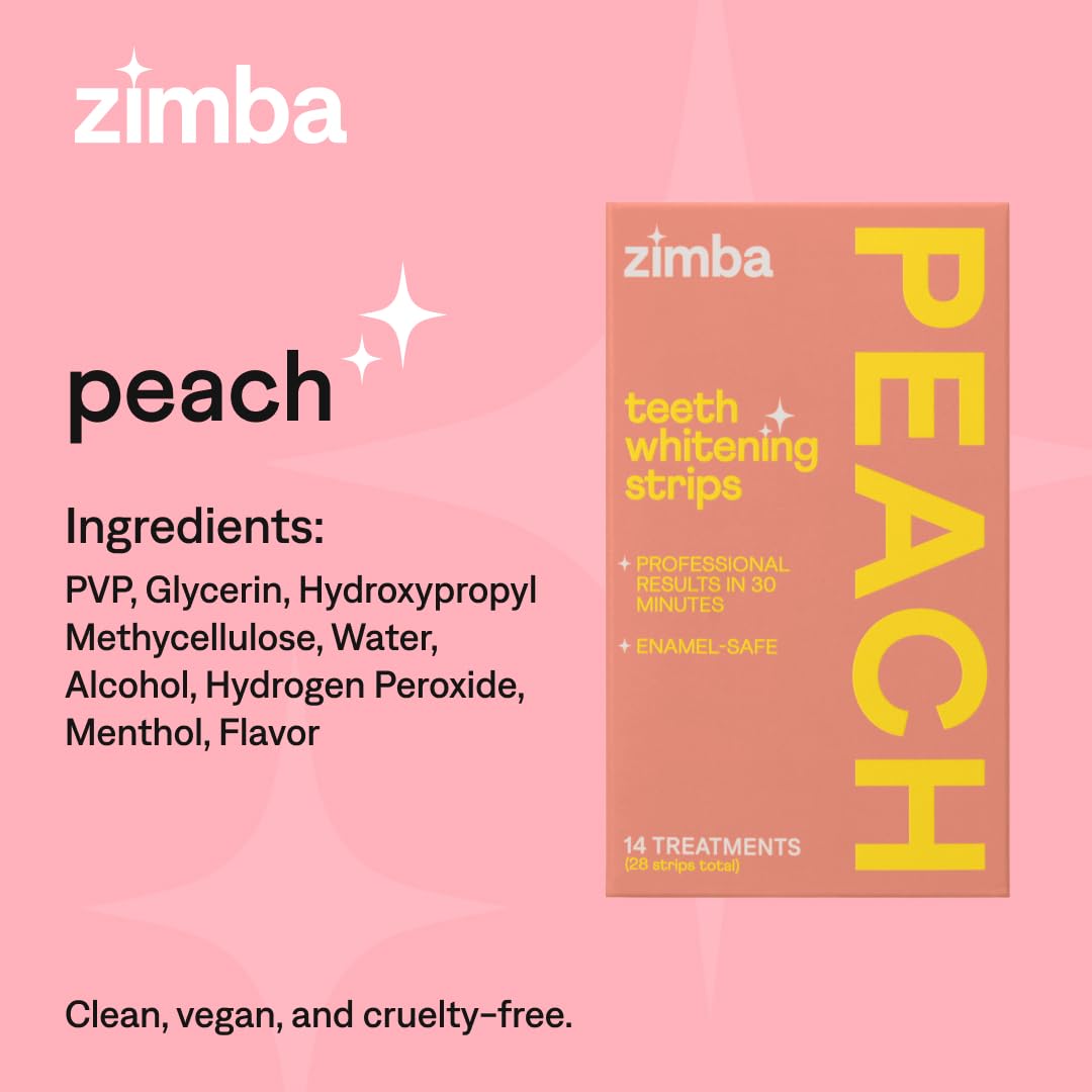 Stains from coffee and wine before whitening with Zimba Peach Strips