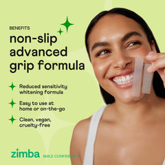 Whitening strips viewed from a different angle showing grip