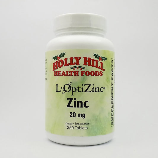 Zinc 20 mg 250 tablets bottle label