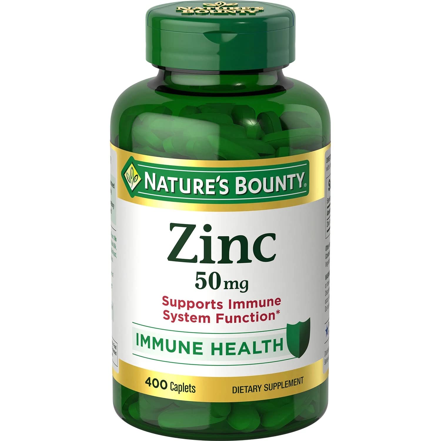 Zinc 50mg 400 Count supplement bottle