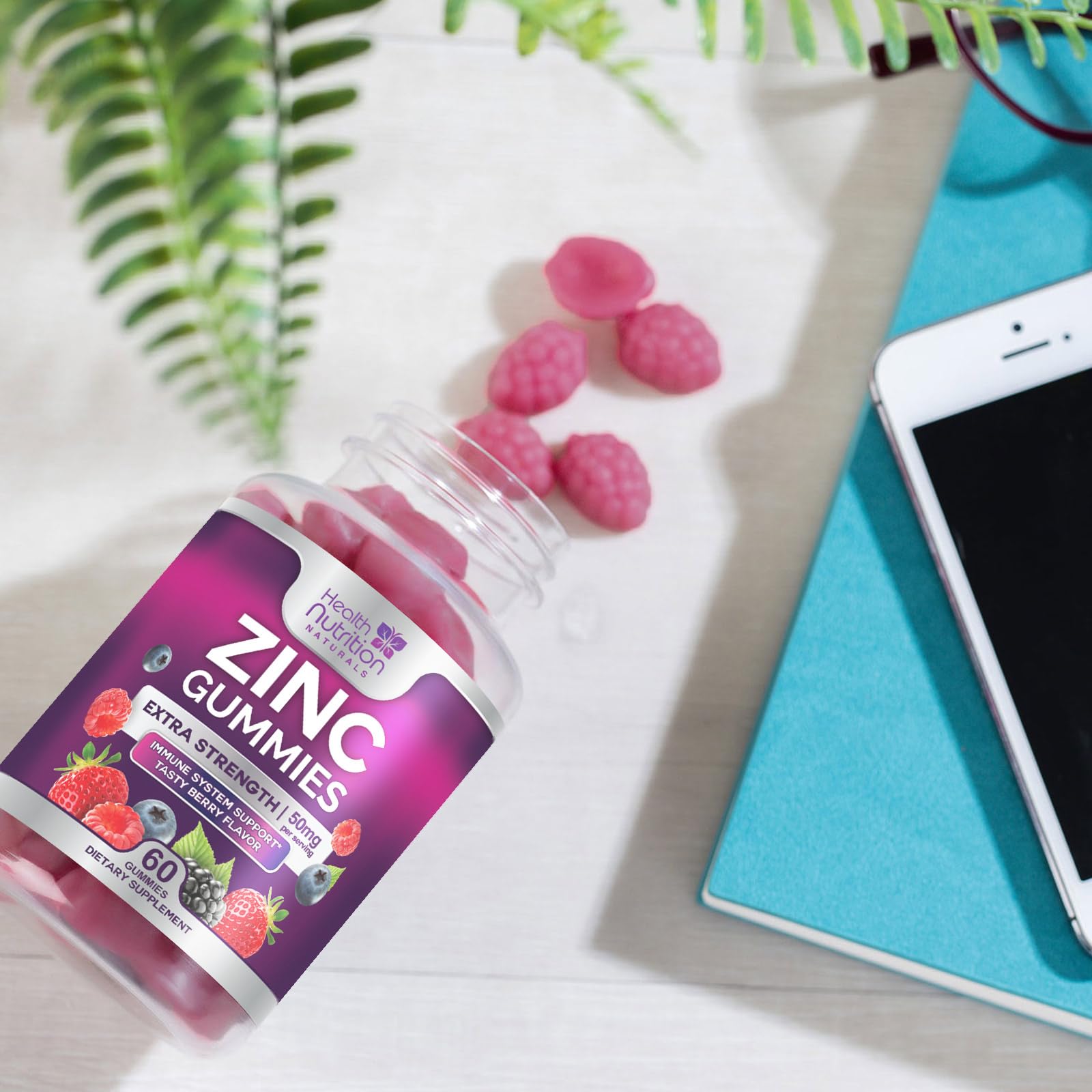 Box exterior of Zinc 50mg Gummies