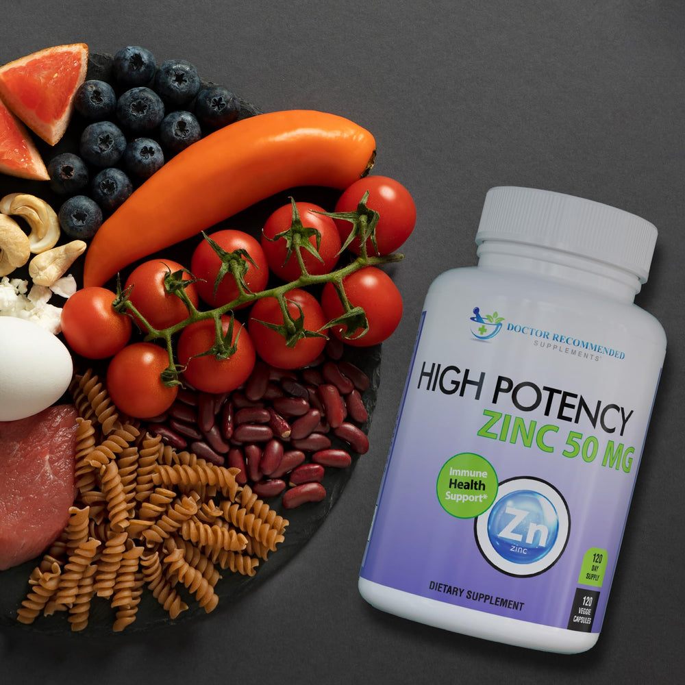All-natural zinc supplement ingredients and vegan capsules