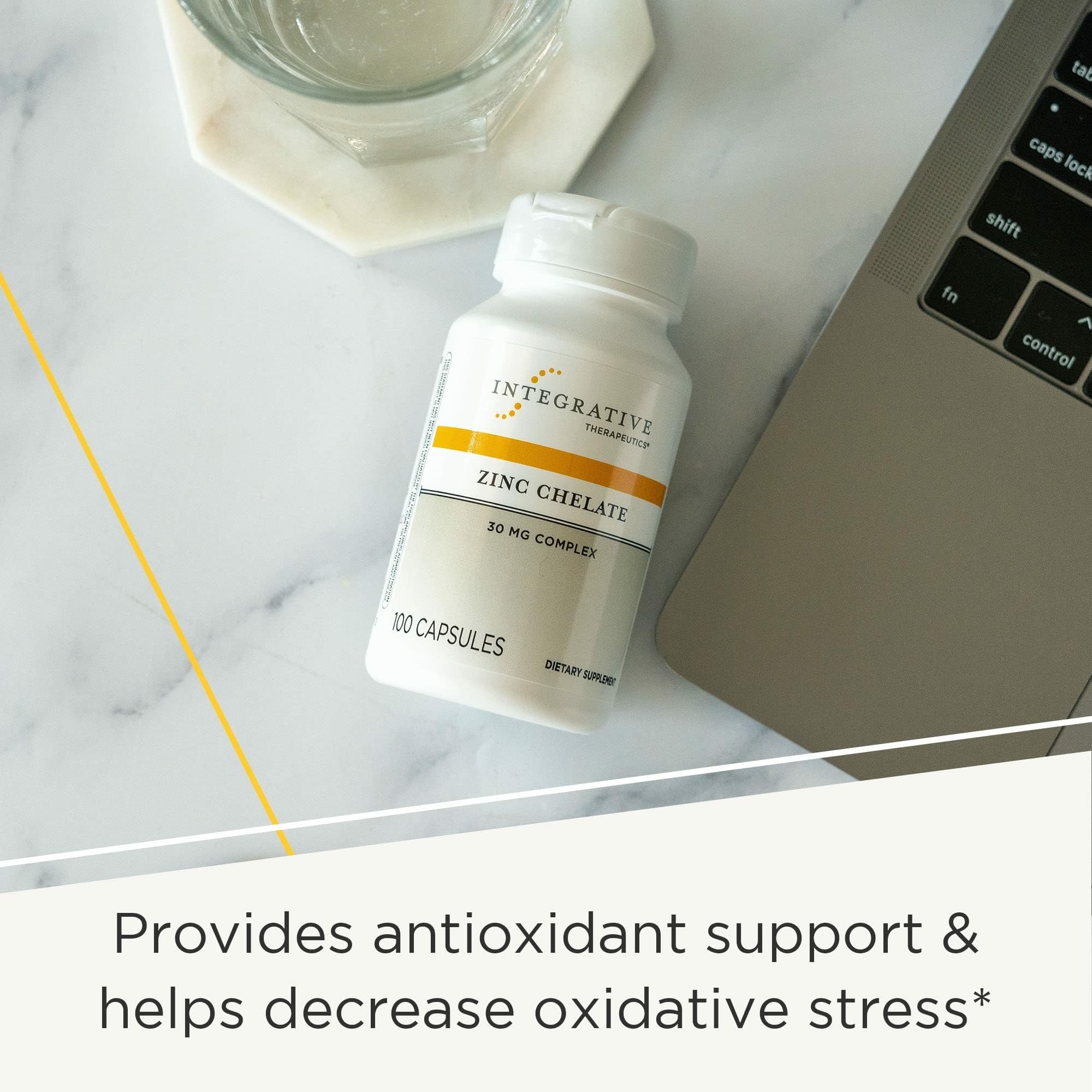 Bottle label for Integrative Therapeutics Zinc Chelate