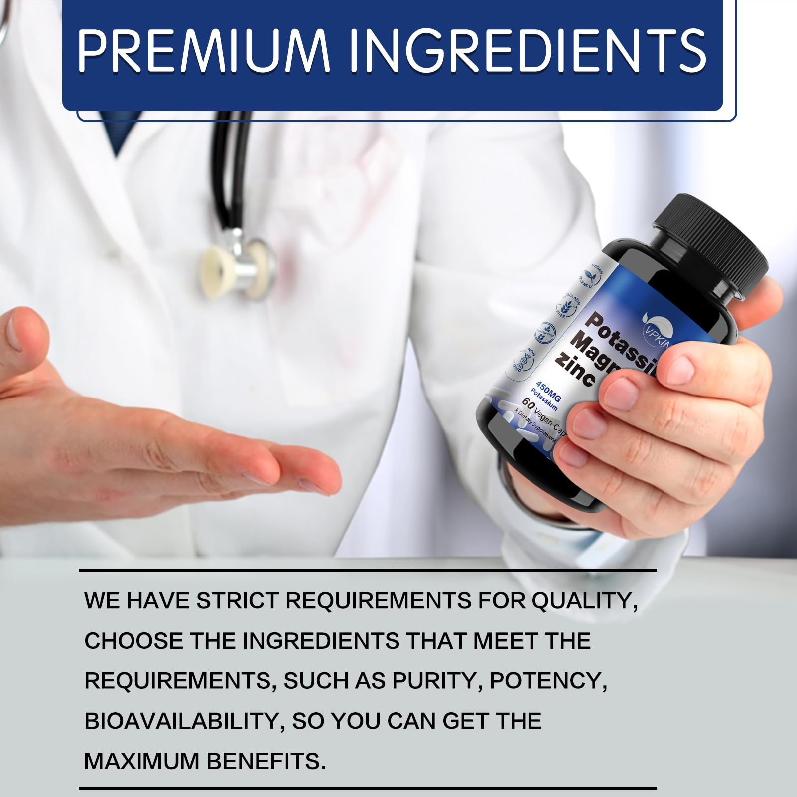 Zinc citrate for immune support included in the supplement