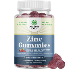 Bottle of Extra Strength Zinc Gummies for adults