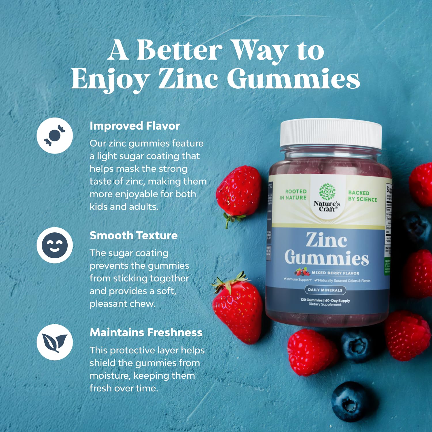 Immunity and energy concept with gummies