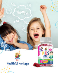 Girl taking a zinc gummy supplement