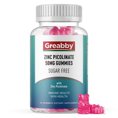 Bottle of Zinc Gummies Picolinate 50mg with 60 gummies