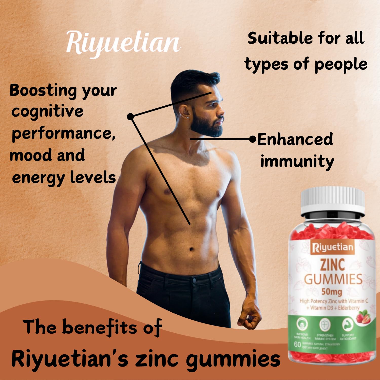 Graphic of the triple-power formula with elderberry, vitamin C and zinc