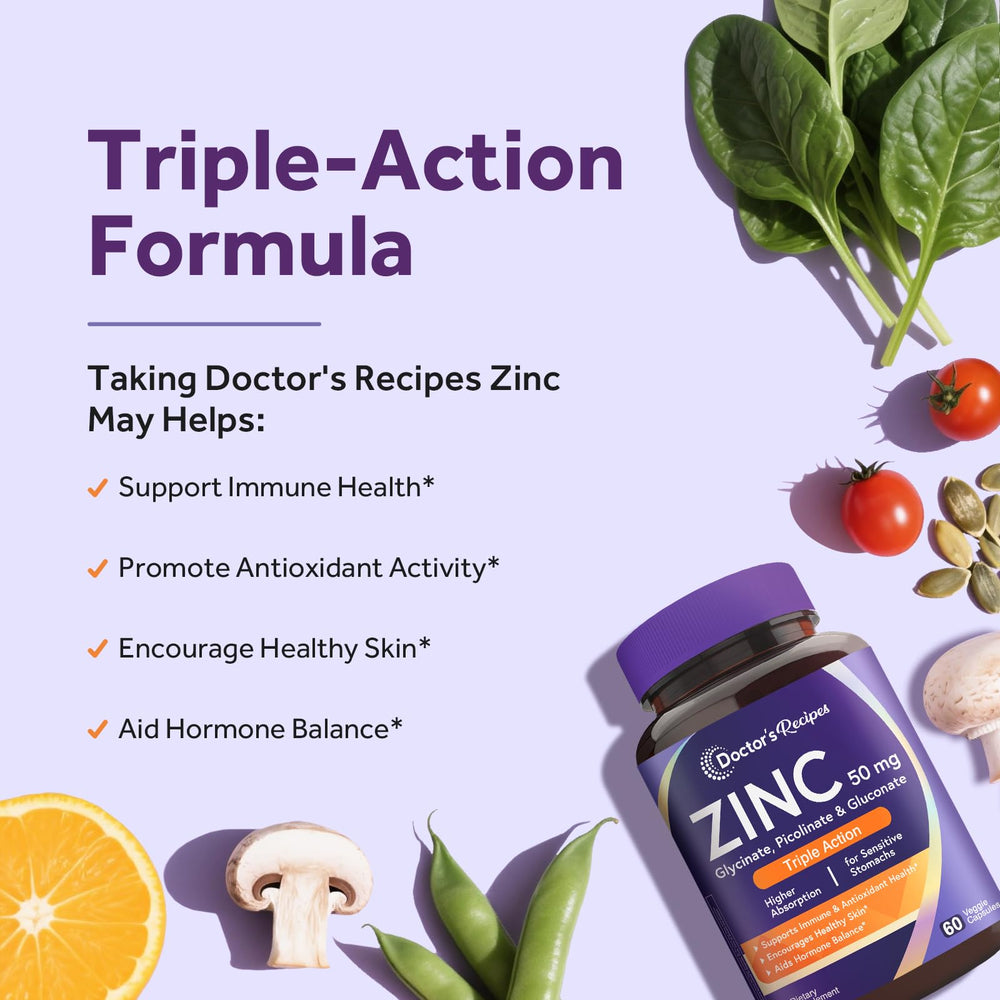 Zinc supporting immune health, skin and hormone balance