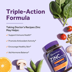 Zinc supporting immune health, skin and hormone balance
