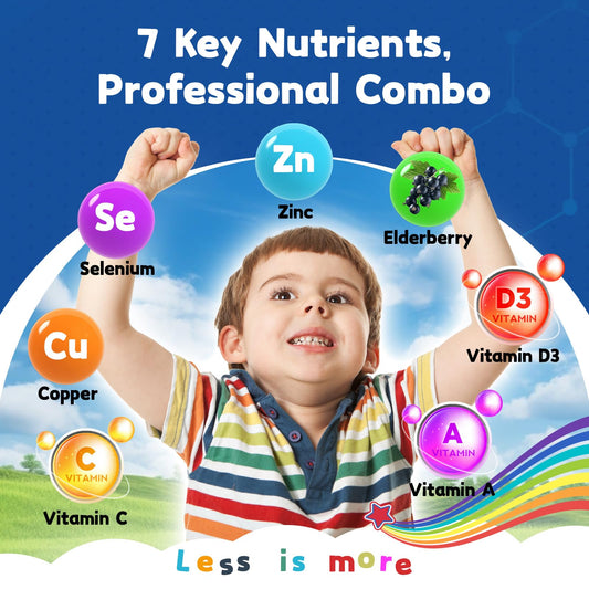 Close-up of strawberry-flavored zinc picolinate gummies for kids