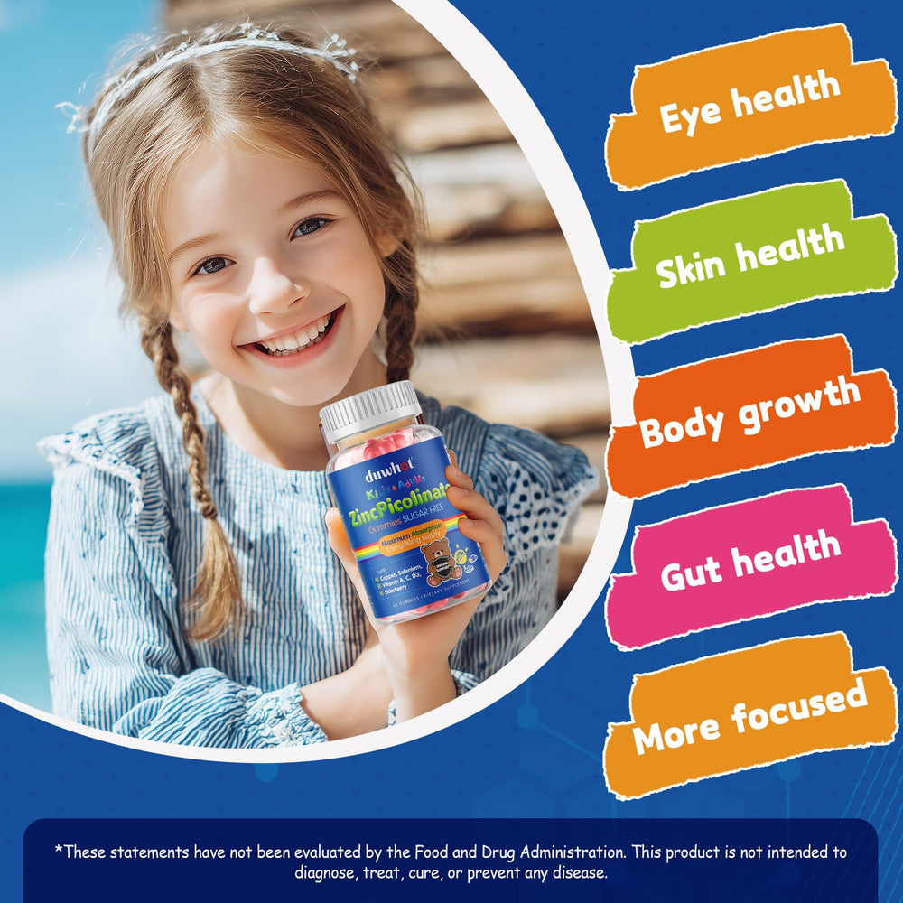 Strawberry flavor depiction for kids zinc gummies