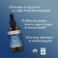 Ingredients and natural apple flavor of zinc liquid drops