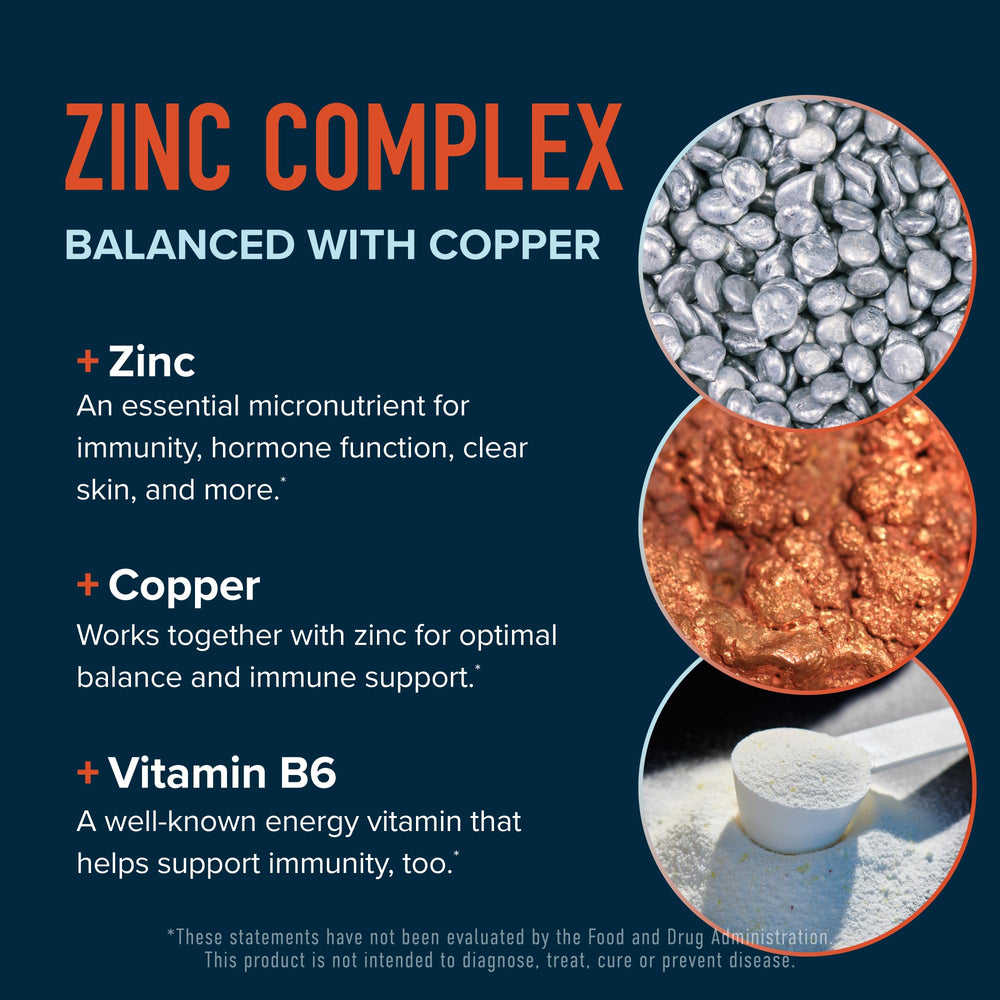 Vegan and gluten-free zinc supplement packaging