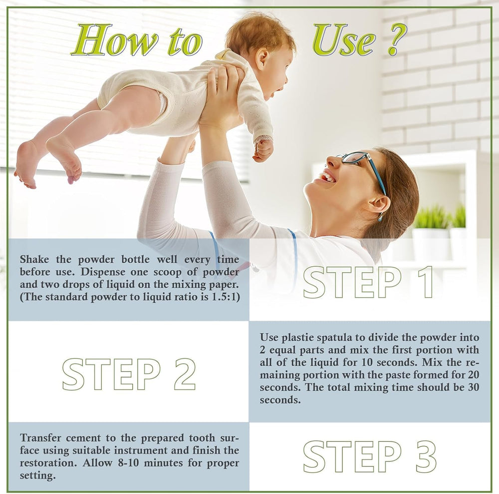 Temporary crowns and bridges restored with zinc oxide eugenol cement kit