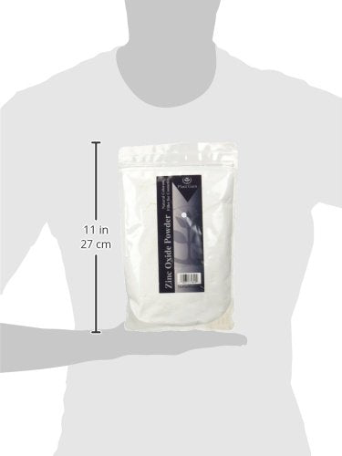 Factory-sealed zip pouch bulk packaging of zinc oxide powder